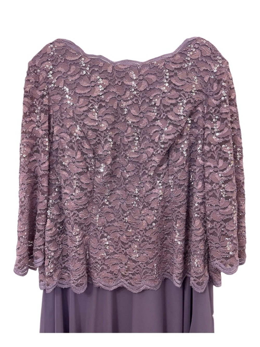 Alex Evenings Women's Purple Dress, 20W. - Picture 2 of 9